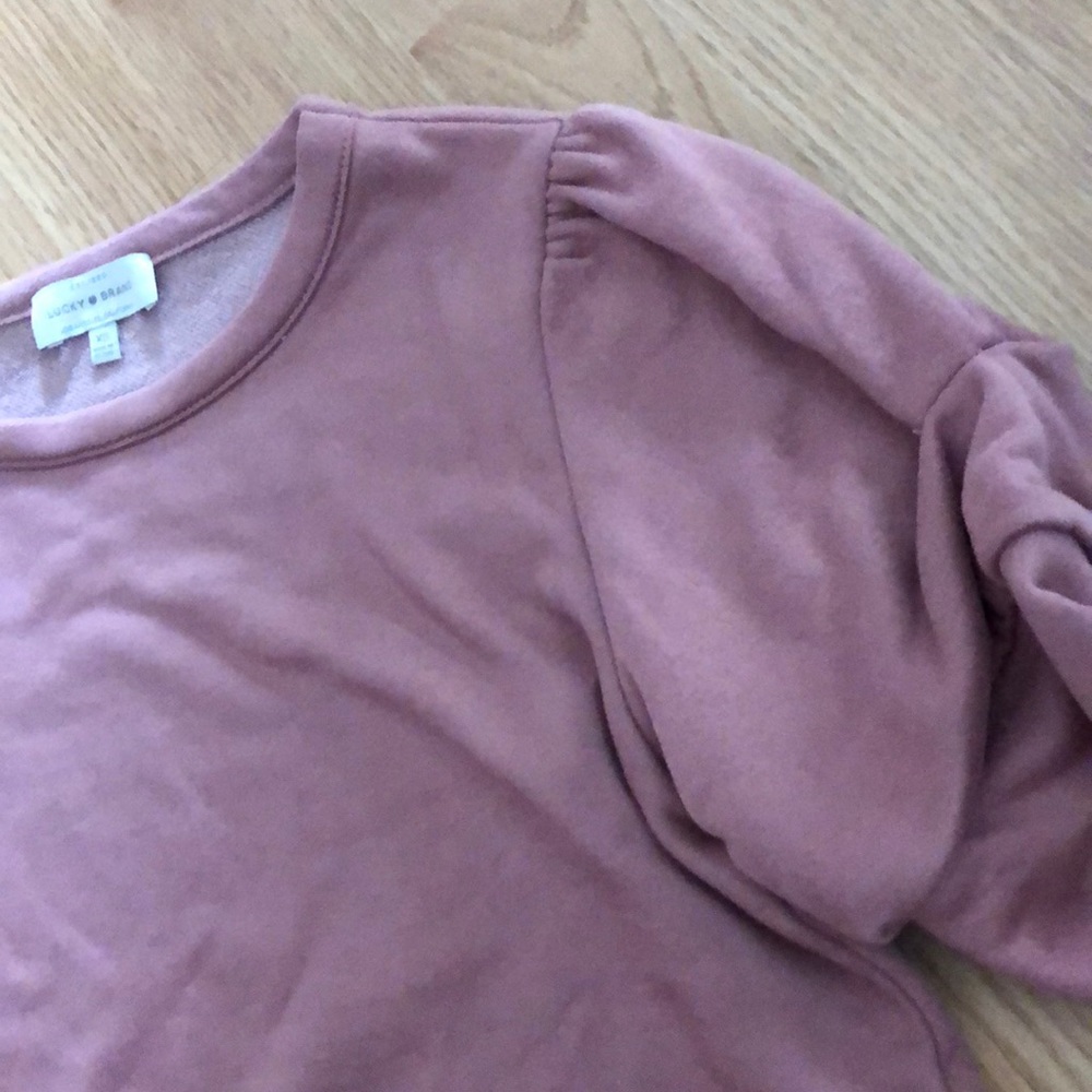 Lucky brand blush pink long sleeve top size XS - Picture 5 of 8